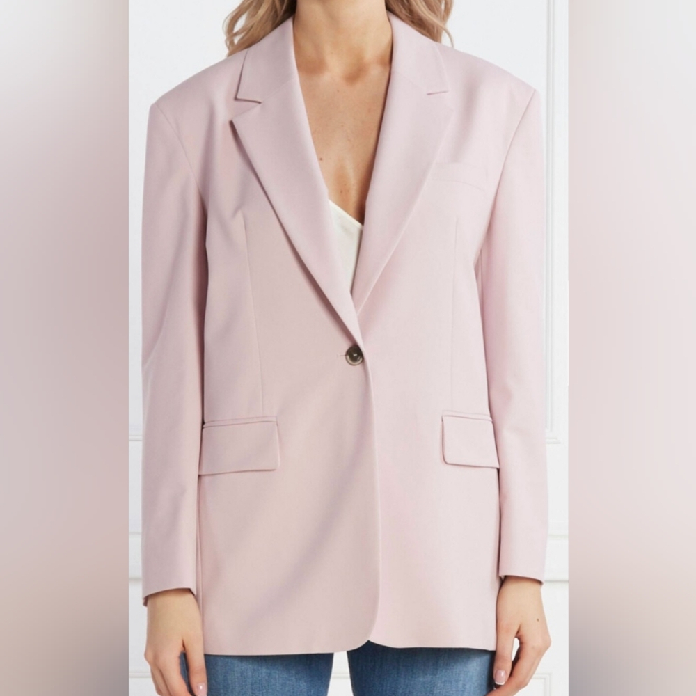 Pink Blazer Jacket By Marella - Picture 3 of 16